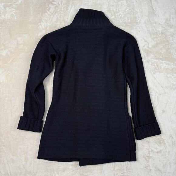 VTG Ermenegildo Zegna Womens Wool Knit Jacket Coat Double Breasted Size S Italy - Picture 6 of 9